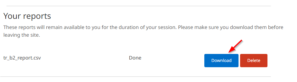 Screenshot showing Download button